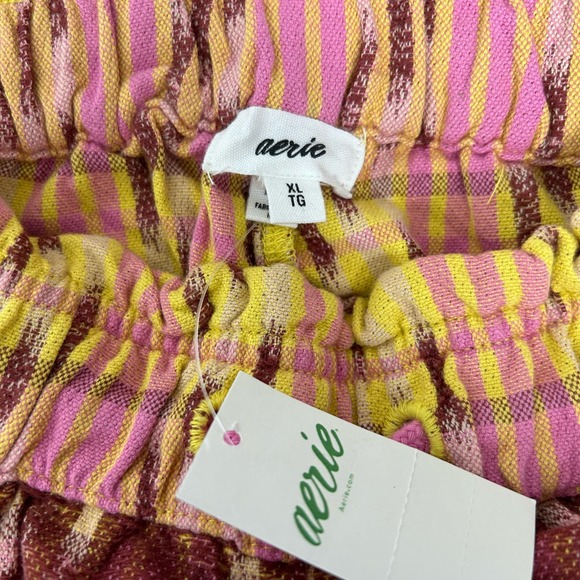 Aerie Jacquard Shorts Womens XL Boho High Waisted Elastic Waist Comfort NWT - Picture 5 of 7